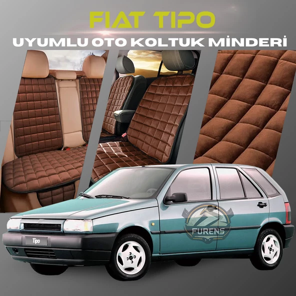 Fiat Tipo Kahverengi Renk Tay Tüyü Cepli & Terletmez Sırtlı Oto Koltuk Minder Seti - Koltuk Koruma Kılıfı (ÖN & ARKA TAM SET) ürün görseli 1