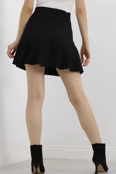 Pileli Mini Etek Siyah - 20167.1859. - 6