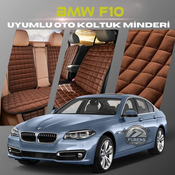 Bmw F10 Kahverengi Renk Tay Tüyü Cepli & Terletmez Sırtlı Oto Koltuk Minder Seti - Koltuk Koruma Kılıfı (ÖN & ARKA TAM SET) ürün görseli 1