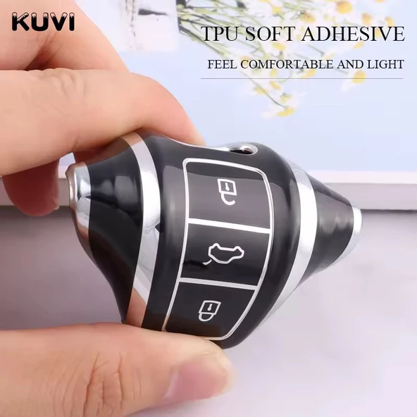 AUDI A3 A4 B9 A6 A7 E-TRON Q5 Q8 SQ8 TPU ANAHTAR KILIF - Resim 3