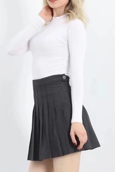 Pileli Etek Antrasit - 5028.148. - 5
