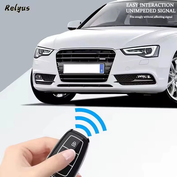 AUDI A3 A4 B9 A6 A7 E-TRON Q5 Q8 SQ8 TPU ANAHTAR KILIF - Resim 4