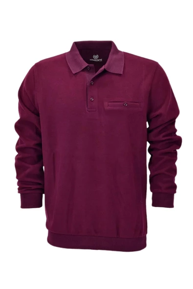 Erkek Polo Yaka Cepli Sweatshirt BGL-ST04197 - Resim 4