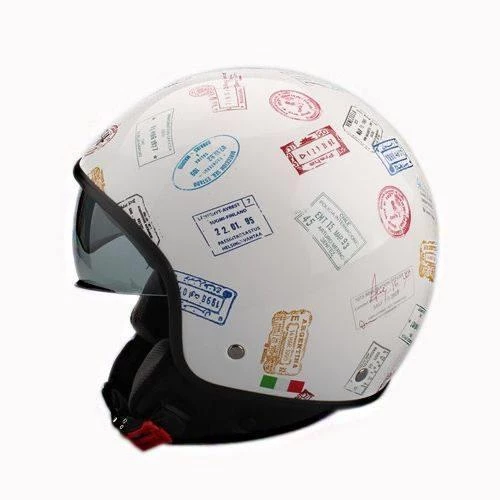 Sway 710 Açık Güneş Gözlüklü Motosiklet Ve Scooter Kaskı XXL Beden Damga Desenli
