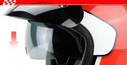 Yohe 859 Açık Yarı Camlı Güneş Vizörlü Motosiklet Ve Scooter Kaskı S Beden Kırmızı Yeşil - 8