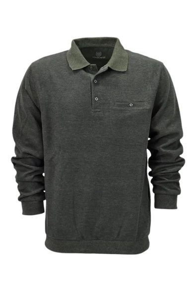 Erkek Polo Yaka Cepli Sweatshirt BGL-ST04197 - Resim 6