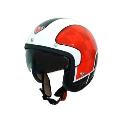 Yohe 859 Açık Yarı Camlı Güneş Vizörlü Motosiklet Ve Scooter Kaskı S Beden Kırmızı Yeşil - 2