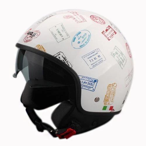 Sway 710 Açık Güneş Gözlüklü Motosiklet Ve Scooter Kaskı XXL Beden Damga Desenli - Resim 2