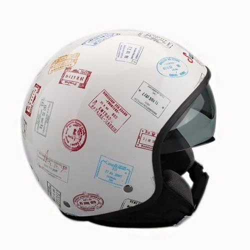 Sway 710 Açık Güneş Gözlüklü Motosiklet Ve Scooter Kaskı XXL Beden Damga Desenli - Resim 3