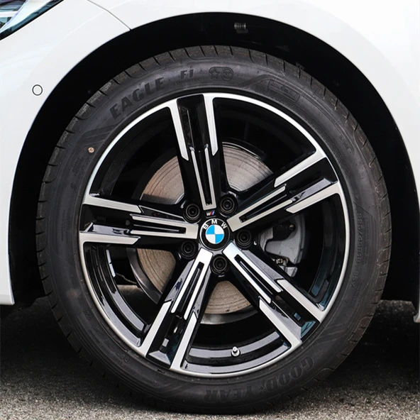 BMW LOGOLU 56 MM 4 ADET  ALÜMİNYUM JANT GÖBEK STICKER - Resim 2