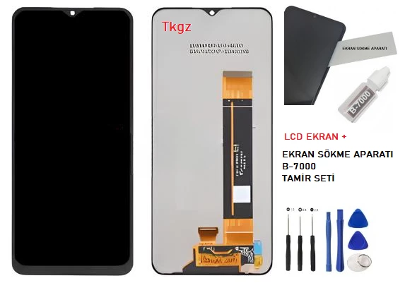 Tkgz - Samsung Galaxy M33 - SM-M336 Lcd Ekran Dokunmatik - A - Kalite + B-7000 + TAMİR SETİ