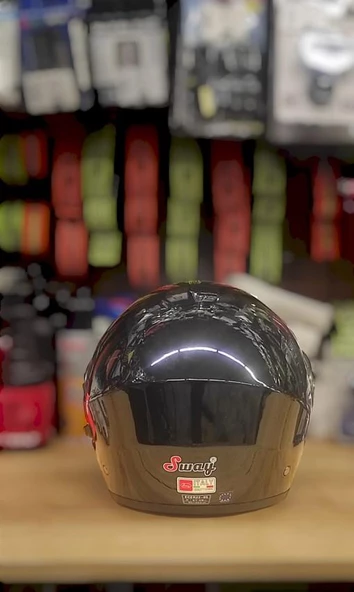 Sway 708 Açık Yarı Camlı Güneş Vizörlü Motosiklet Ve Scooter Kaskı S Beden Siyah - 2