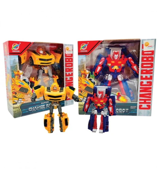 Robota Dönüşebilen Araba Kırmızı Renk - Mavi Su Dünyası - 2