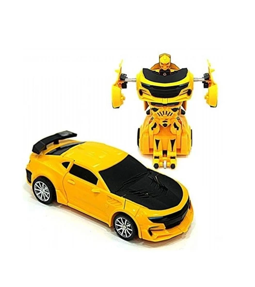 Pilli Robot Olan Sarı Renkli Araba - Mavi Su Dünyası ürün görseli