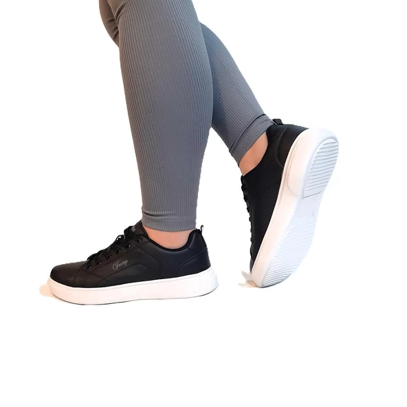 Jump 31178 Siyah-Beyaz Memory Sistem Hafif Rahat Spor Ayakkabı - 5