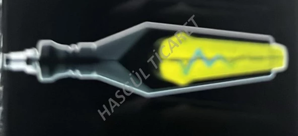 Hsgl Motorsiklet Led Yıldırım Sarı Sinyal  Model Kayar aks 08 05 İkili su gecirmez - 4