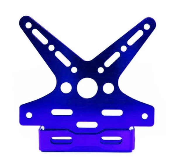 Monster Vidalı Model Alüminyum Alaşım Kırılmaz Motosiklet Plakalık Mavi - 2