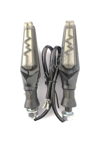 Hsgl Motorsiklet Led Yıldırım Sarı Sinyal  Model Kayar aks 08 05 İkili su gecirmez - 2