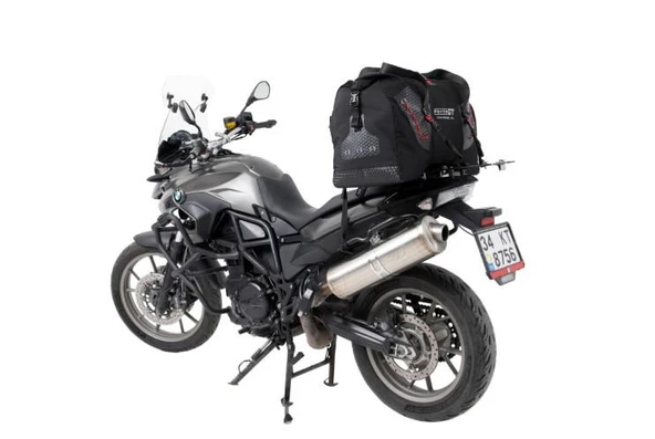 Forte Gt 70900 Adventure Motosiklet Arka Çanta 55 Litre Valiz Model Siyah Kırmızı - Resim 4