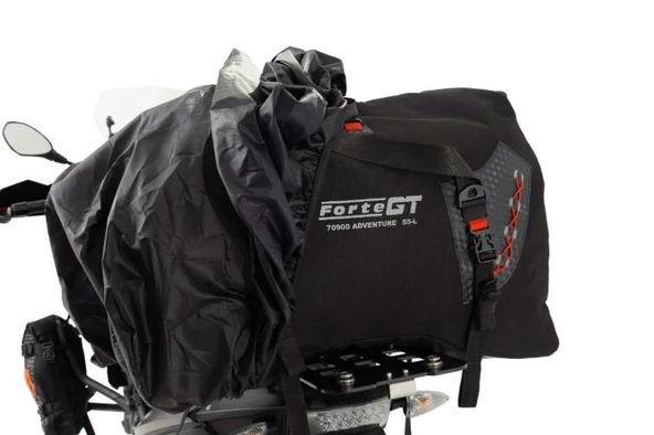 Forte Gt 70900 Adventure Motosiklet Arka Çanta 55 Litre Valiz Model Siyah Kırmızı - Resim 3