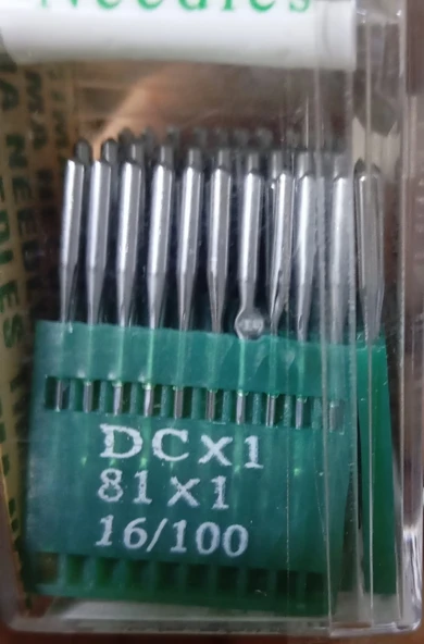 OVERLOK makina sanayi iğnesi DCX1 16 Numarası