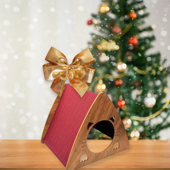 ED PET DİZAYN EFES Kedi Köpek Evi . Şık Tasarım Atlantik Çam - 4