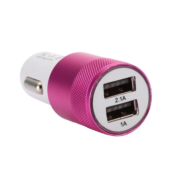 Space Çakmak Soketi Çift USB'li Pembe / ICCA84-3