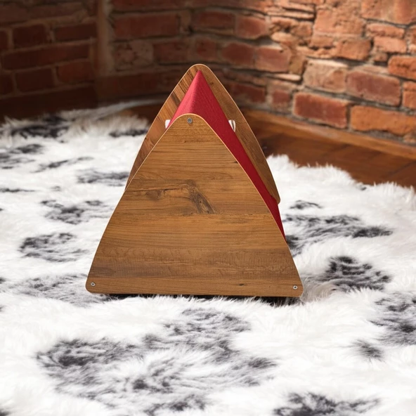 ED PET DİZAYN EFES Kedi Köpek Evi . Şık Tasarım Atlantik Çam - 3