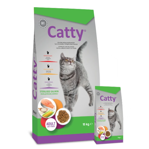 CATTY KISIR SOMONLU KEDİ MAMASI 15 KG