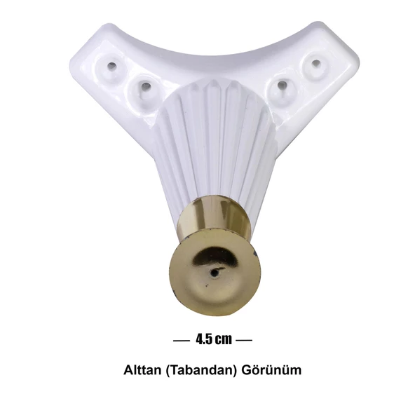 Mobilya Kanepe Masa Sehpa Ayağı Baza Ayak Beyaz 15 Cm (4 ADET) - Masa Ayakları - Tek Ebat - 5