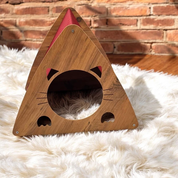 ED PET DİZAYN EFES Kedi Köpek Evi . Şık Tasarım Atlantik Çam