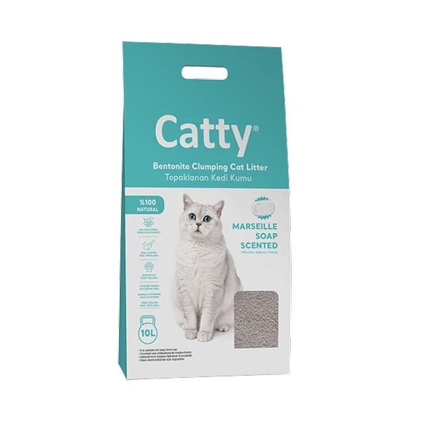 CATTY MARSİLYA SABUN KOKULU KEDİ KUMU 10 LİTRE