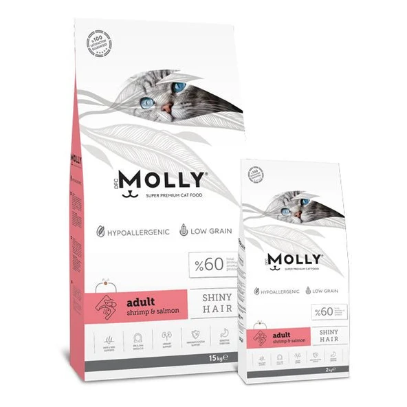 MOLLY KARİDES SOMONLU KEDİ MAMASI 15 KG