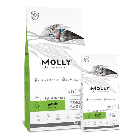 MOLLY KISIR SOMONLU KEDİ MAMASI 2 KG ORJİNAL KAPALI PAKET