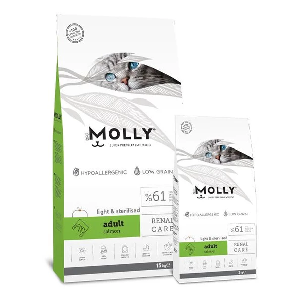 MOLLY SOMONLU KISIR KEDİ MAMASI 15 KG