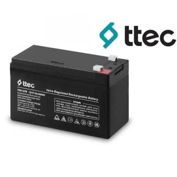 TTEC 12 Volt 7A AKÜ -12V 7 AH BAKIMSIZ KURU AKÜ