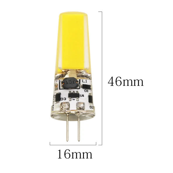 10 ADET 220 VOLT G4 LED AMPÜL 9 WATT ( SARI IŞIK ) - 2