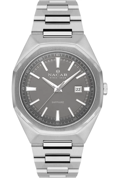 NACAR ÇELİK METAL BAND ERKEK KOL SAATİ NC08-29430494-AGM ürün görseli 1