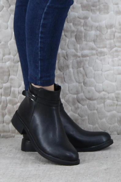 Fort 3527 Rahat Alçak Topuk Toka Detaylı Sıcak Astar Kadın Bot ürün görseli