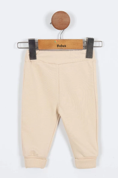 Tavşan Desenli Pamuklu Kapşonlu Zıbınlı Uzun Kollu Erkek Bebek 3'lü Takım Alt Üst Erkek Bebek Takım - 11