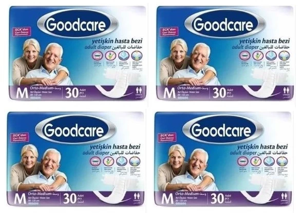 Goodcare Belbantlı M 120 Adet Yetişkin Hasta Bezi