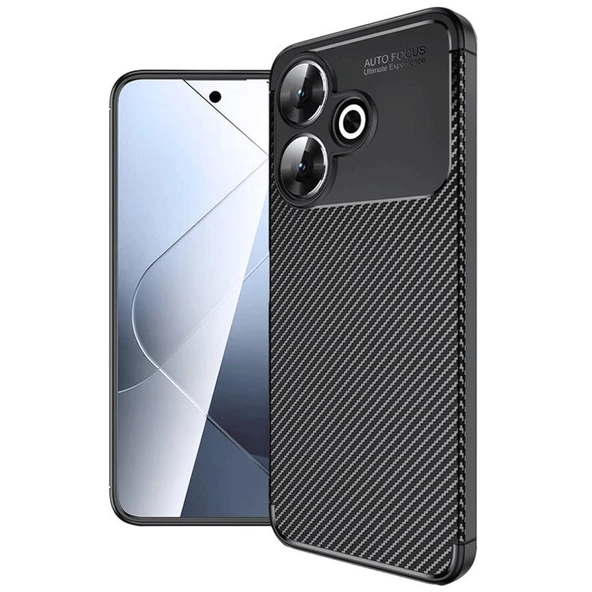 Oppo A3 2024 Kılıf Karbon Silikon Case Kapak - 5