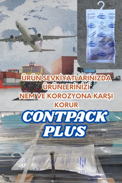 Contpack Plus Askılı Nem Alıcı Rutubet Engelleyici Konteyner Kurutucu 10 Adet 3800 Gr.