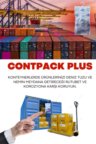 Contpack Plus Konteyner Depolar Özel Nem Alıcı Rutubet Engelleyici Korozyon Önleyici 1 Adet 380 gr