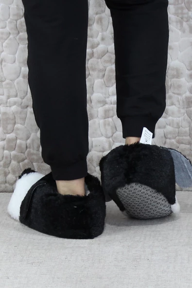 Fort Sevimli Köpek Figürlü Peluş Panduf Hayvanlı Yumuşak Kadın Panduf - Resim 9