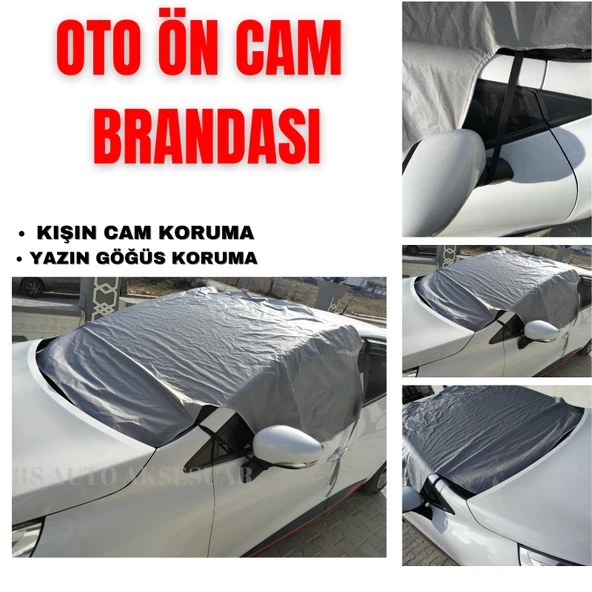 ÖN CAM BRANDASI 4 MEVSİM KULLANILIR MİFLONLU CAM KORUMA BRANDASI