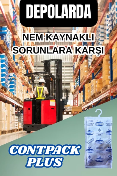 Contpack Plus Askılı Nem Alıcı Rutubet Engelleyici Konteyner Kurutucu 10 Adet 3800 Gr. - Resim 2