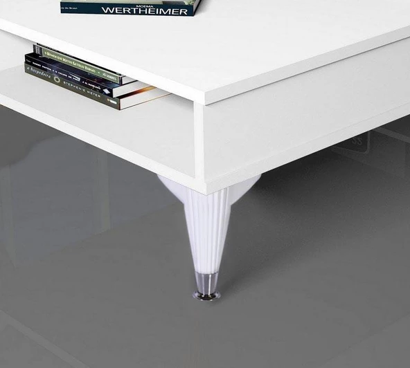 Mobilya Kanepe Masa Sehpa Ayağı Baza Ayak Beyaz 15 Cm (4 ADET) - Masa Ayakları - Tek Ebat - 4