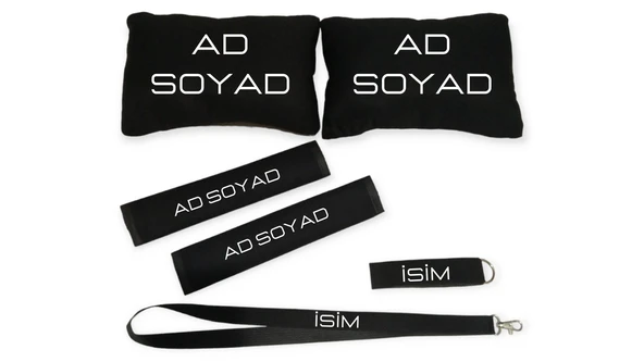 KİŞİYE ÖZEL AD SOYAD BASKILI OTO YASTIK SETİ HER ARACA UYUMLU KİŞİYE ÖZEL YAZI