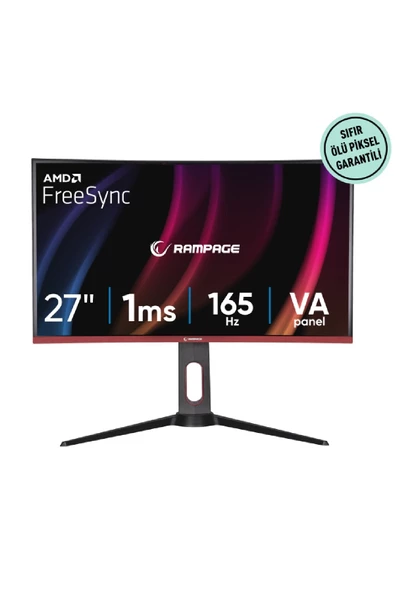 Voyager Vy27r165c 27" Inç 165hz 1ms Freesync Pivot Curved oyuncu monitörü (sıfır Ölü Piksel)